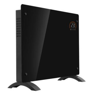 Sealey Baridi Electric Glass Panel Heater, 1500W, Thermostat Controlled 24Hr 7 Day Timer, Wi- Fi Enabled, Remote Control, Black - DH137 (5056514610445) DH137