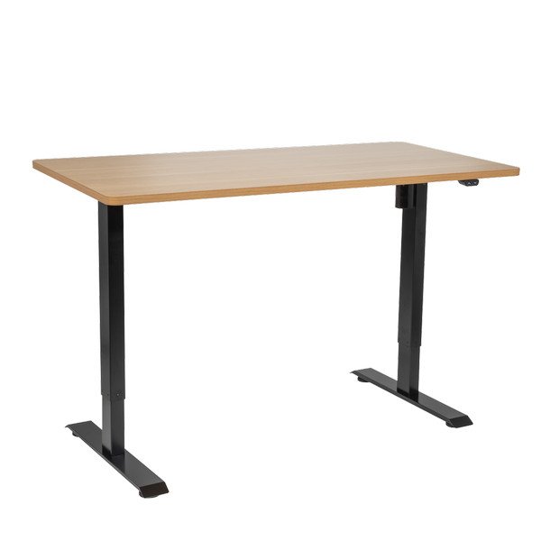 Sealey Dellonda Single Motor Ultra- Quiet Adjustable- Height Electric Sit/Stand Desk - Oak Desktop (5056514605090) DH242