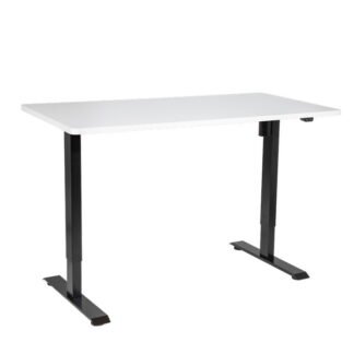Sealey Dellonda Single Motor Ultra- Quiet Adjustable- Height Electric Sit/Stand Desk - White Desktop (5054511909104) DH36