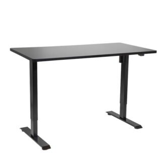 Sealey Dellonda Single Motor Ultra- Quiet Adjustable- Height Electric Sit/Stand Desk - Black Desktop (5054511909388) DH38