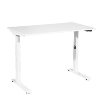 Sealey Dellonda Single Motor Ultra- Quiet Adjustable- Height Electric Sit/Stand Desk - White Desktop (5054511957860) DH56