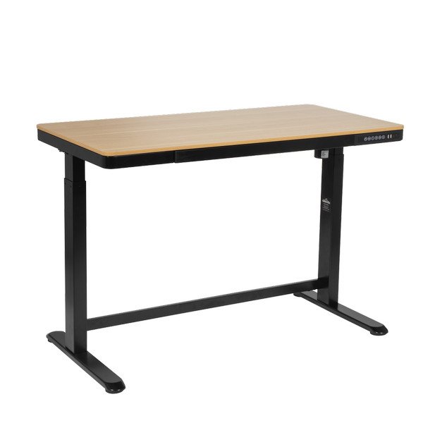 Sealey Dellonda Single Motor Ultra- Quiet Electric Desk with Control Panel, USB Port & Drawer - Oak Desktop (5054630022968) DH65