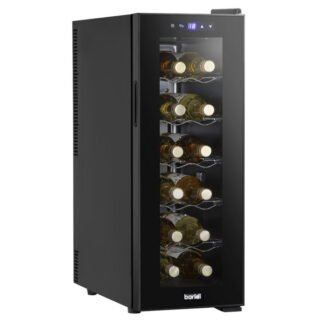 Sealey Baridi 12 Bottle Wine Fridge & Cooler - Black (5054630431890) DH73