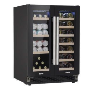 Sealey Baridi 40 Bottle/120 Can Under- Counter/Freestanding Dual Zone Wine Fridge & Cooler 60cm (5054630516719) DH96