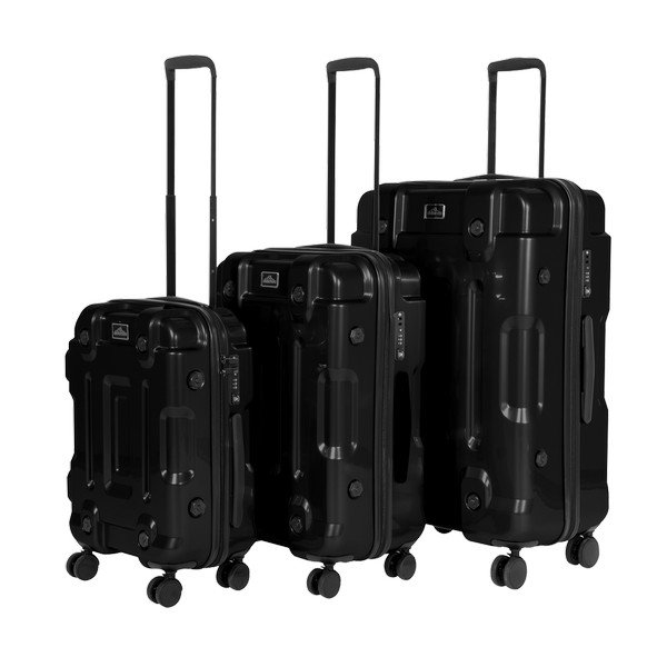 Sealey Dellonda Lightweight ABS Luggage Set 3pc - Black (5054511716566) DL10