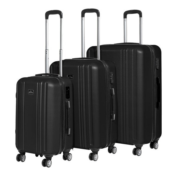 Sealey Dellonda Lightweight ABS Luggage Set with TSA Lock - Black (5054511716573) DL11