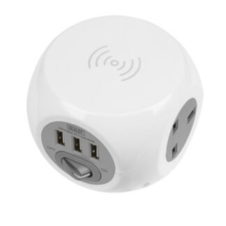 Sealey 1.4m Extension Cable Cube & Wireless Charging Pad 3 x 230V & 3 x USB (5054511777246) EL144WC