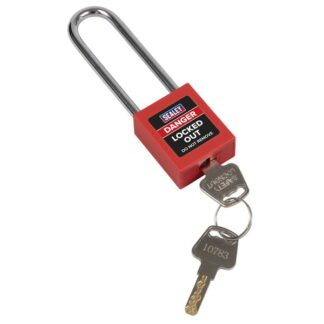 Sealey Long Shackle Safety Lockout Padlock (5054630452512) EV12