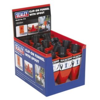 Sealey Clip- On Funnel with Spout - Display Box of 12 (5051747915350) F12