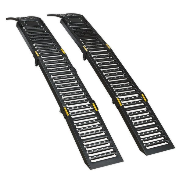 Sealey Steel Folding Loading Ramps 500kg Capacity - Pair (5054511074246) FCR500