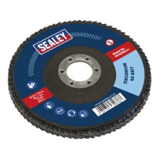 Sealey 125mm Zirconium Flap Disc 60Grit 22mm Bore (5054630083778) FD12560