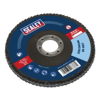 Sealey 125mm Zirconium Flap Disc 80Grit 22mm Bore (5054630083860) FD12580