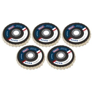 Sealey Felt Flap Disc Ø115mm Ø22mm Bore - Pack of 5 (5054630466793) FFD5