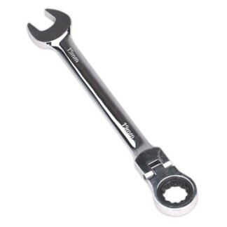 Sealey Premier Flexi- Head Ratchet Combination Spanner 19mm (5024209690133) FHRCW19