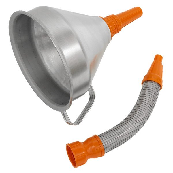 Sealey Metal Flexible Spout Funnel with Filter 200mm (5024209815802) FM20F