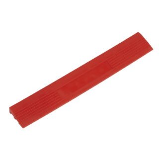 Sealey Polypropylene Floor Tile Edge 400 x 60mm, Red Male - Pack of 6 (5054511685978) FT3ERM