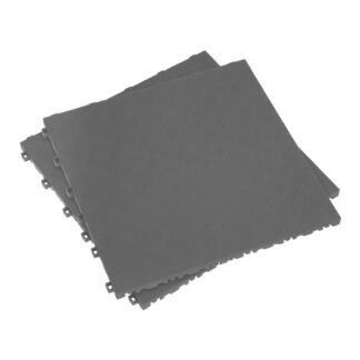 Sealey Polypropylene Floor Tile 400 x 400mm, Grey Treadplate - Pack of 9 (5054511688061) FT3G