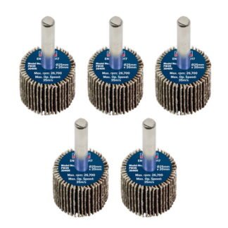 Sealey 25 x 20mm Abrasive Flap Wheel with 6mm Shaft 40Grit - Pack of 5 (5054630101601) FW2520405