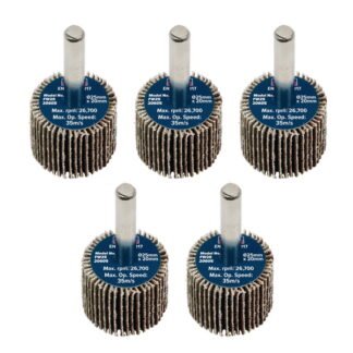 Sealey 25 x 20mm Abrasive Flap Wheel with 6mm Shaft 60Grit - Pack of 5 (5054630101090) FW2520605