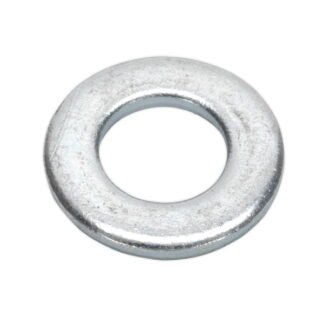 Sealey Zinc Plated Form A Flat Washer M10 x 21mm, DIN 125 - Pack of 100 (5054511047554) FWA1021