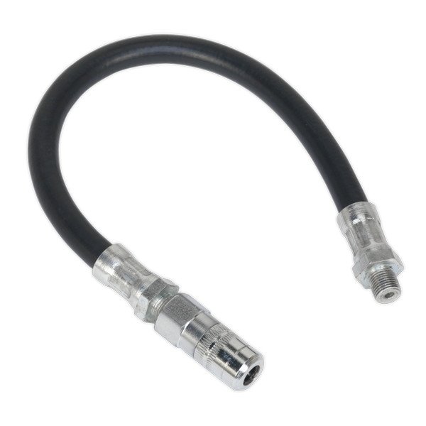 Sealey Flexible Rubber Grease Gun Delivery Hose with 4- Jaw Connector 300mm 1/8IN BSP Gas (5054511012927) GGHE300