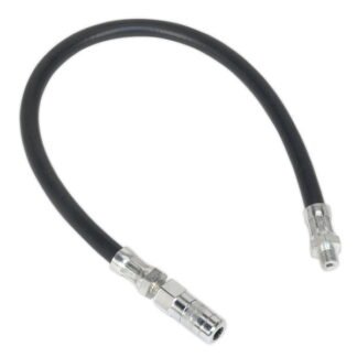 Sealey Flexible Rubber Grease Gun Delivery Hose with 4- Jaw Connector 450mm 1/8IN BSP Gas (5054511012934) GGHE450