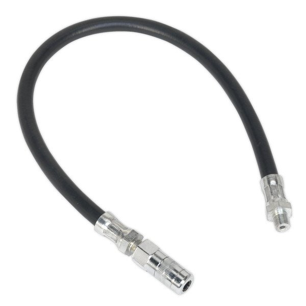 Sealey Flexible Rubber Grease Gun Delivery Hose with 4- Jaw Connector 450mm 1/8IN BSP Gas (5054511012934) GGHE450