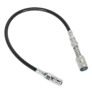Sealey Flexible Rubber Grease Gun Delivery Hose with 4- Jaw Connector & Quick Release Coupling 450mm (5054511012996) GGSF450