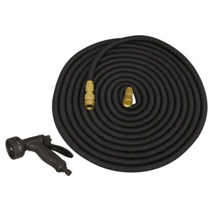 Sealey Ø17mm Expandable Garden Hose Black 15m Premium (5054630244599) GH15E
