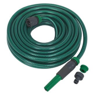 Sealey Water Hose 15m with Fittings (5024209242899) GH15R/12