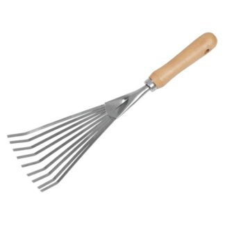 Sealey Premier Leaf Hand Rake with Ash Handle & Stainless Steel Tines (5054630569142) GTWH001