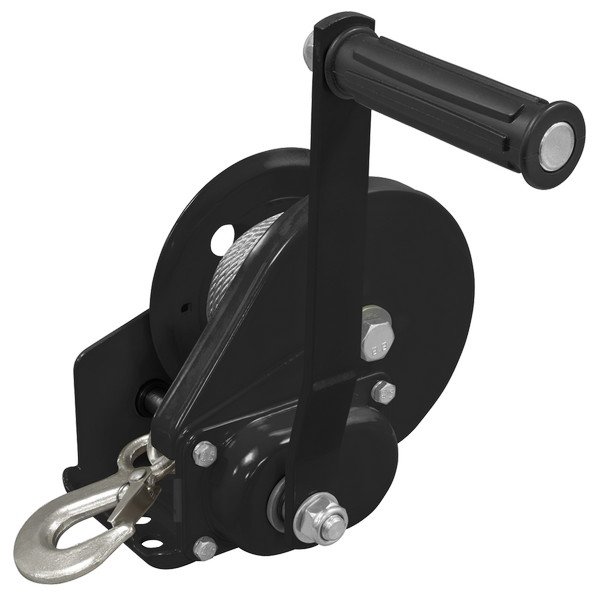 Sealey Geared Hand Winch with Brake & Cable 540kg Capacity (5054630340901) GWC1200B