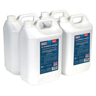 Sealey Hydraulic Jack Oil 5L - Pack of 4 (5024209131209) HJO/5L