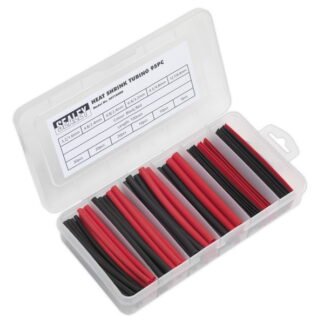 Sealey Heat Shrink Tubing Assortment 100mm 95pc - Black & Red (5054511004595) HST100BR