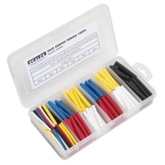 Sealey Heat Shrink Tubing Assortment 50mm 190pc - Mixed Colours (5054511004649) HST50MC