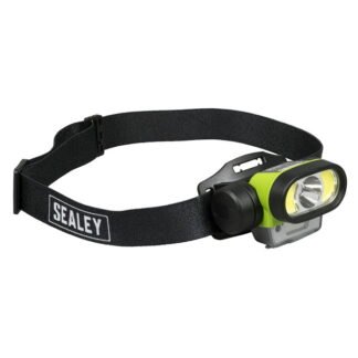 Sealey Rechargeable Head Torch with Auto- Sensor 5W & 3W COB LED (5054630455902) HT400LED
