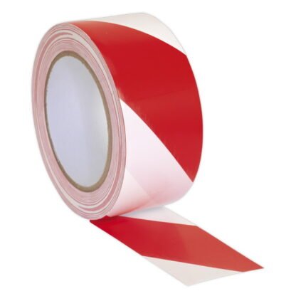Sealey Hazard Warning Tape 50mm x 33m - Red/White (5054511045031) HWTRW