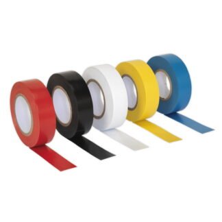 Sealey PVC Insulating Tape 19mm x 20m, Mixed Colours - Pack of 10 (5054511013139) ITMIX10