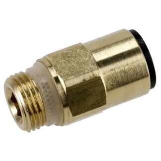 Sealey John Guest® Brass SuperThread Straight Adaptor 12mm x 3/8IN BSP - Pack of 2 (5054511061826) JGBC1238