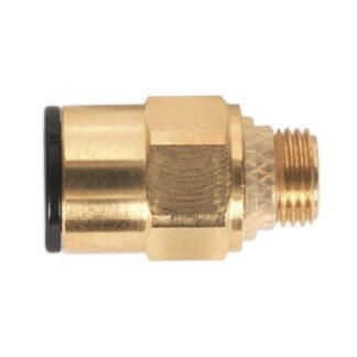 Sealey John Guest® Brass SuperThread Straight Adaptor 8mm x 1/8IN BSP - Pack of 2 (5054511061765) JGBC818