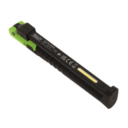 Sealey Rechargeable Slim Folding Pocket Light 2 COB & 1 SMD LED - Green (5054511750737) LED01G