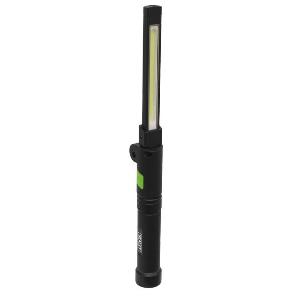 Sealey Rechargeable Aluminium Folding Pocket Light 2 COB & 1 SMD LED (5054630060304) LED02G