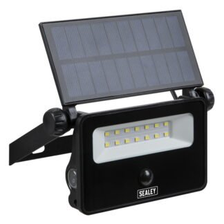Sealey Extra- Slim Solar Floodlight with Wall Bracket 16W SMD LED (5054630339615) LED16S