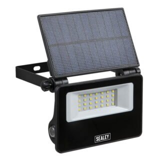 Sealey Extra- Slim Solar Floodlight with Wall Bracket 20W SMD LED (5054630339592) LED20S