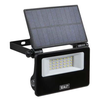 Sealey Extra- Slim Solar Floodlight with Wall Bracket 20W SMD LED (5054630339592) LED20S