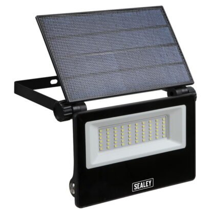 Sealey Extra- Slim Solar Floodlight with Wall Bracket 30W SMD LED (5054630339608) LED30S