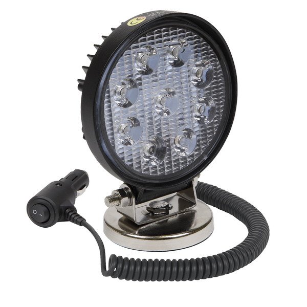 Sealey Round Worklight with Magnetic Base 27W SMD LED (5054511634303) LED3RM
