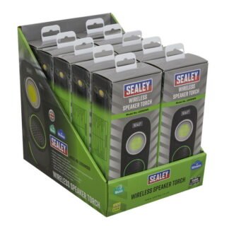 Sealey Rechargeable Torch with Wireless Speaker 10W COB LED - Display Box of 10 (5054511704334) LED50WSDB