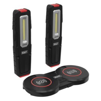 Sealey Inspection Light (x2) with Double Wireless Charging Base 5W COB & 1W SMD LED (5054630060472) LEDWCBCOMBO5