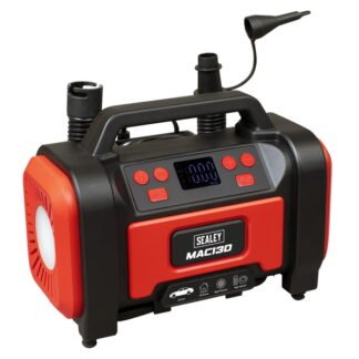 Sealey Tyre Inflator & High- Volume Air Pump 12V/230V AC (5054630527128) MAC13D